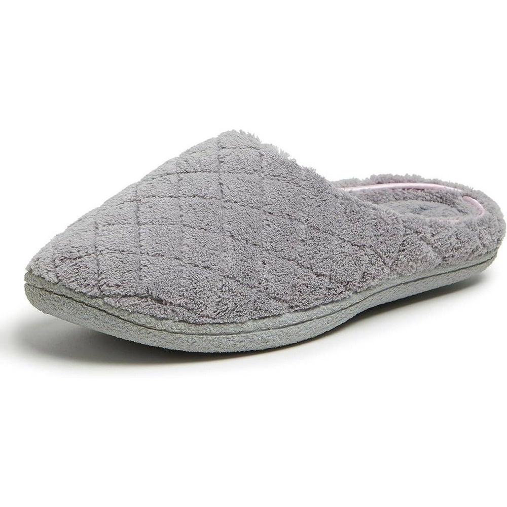 Dearfoams Women Leslie Clog Slippers Gray‎ Size XL New With Tags